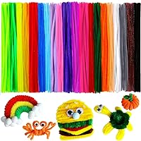 1/4 x 12 X Count Pipe Cleaners 40-Piece Chenille Stems 6mm by 12in Beige Krafty Kids GC024A 