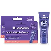 Lansinoh Lanolin Nipple Cream, Safe for Baby and Mom, Breastfeeding Essentials, 2.82 Ounces