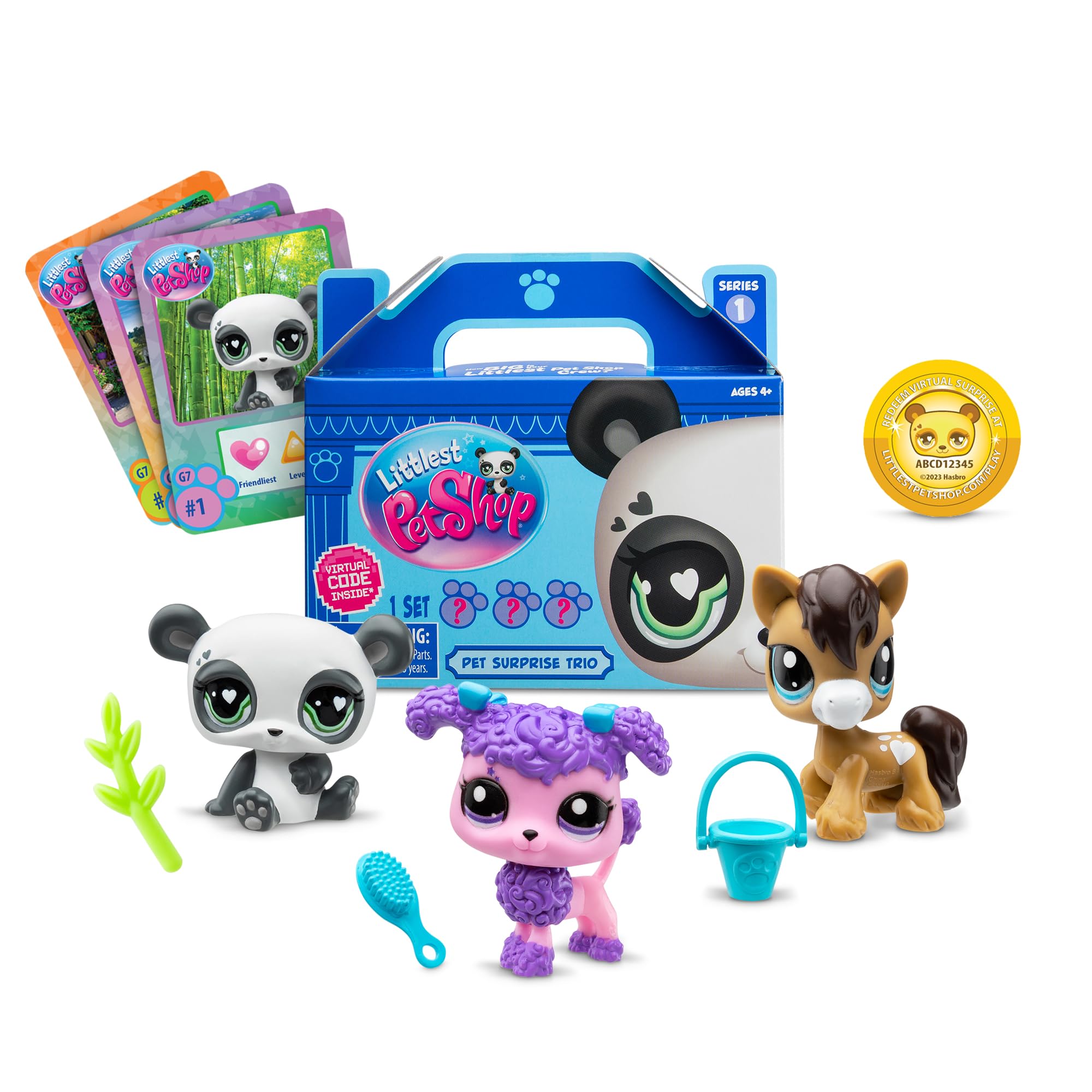 Littlest Pet Shop, Pet Surprise Trios - Gen 7, Pets #1 - #18, Authentic LPS Bobble Head Figure, Collectible Imagination Toy Animal, Kidults, Girls, Boys, Kids, Tweens Ages 4+