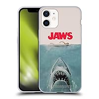 Head Case Designs Officially Licensed Jaws Poster I Key Art Soft Gel Case Compatible with Apple iPhone 12 Mini