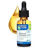 Earth's Care Natural Vitamin E Oil - 100% Natural Vitamin E Oil for Skin and Hair - 1 Fl OZ