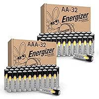 Energizer Alkaline Power AA Batteries and Alkaline Power AAA Batteries Variety Pack, 32 AA and 32 AAA Batteries, 64 Count