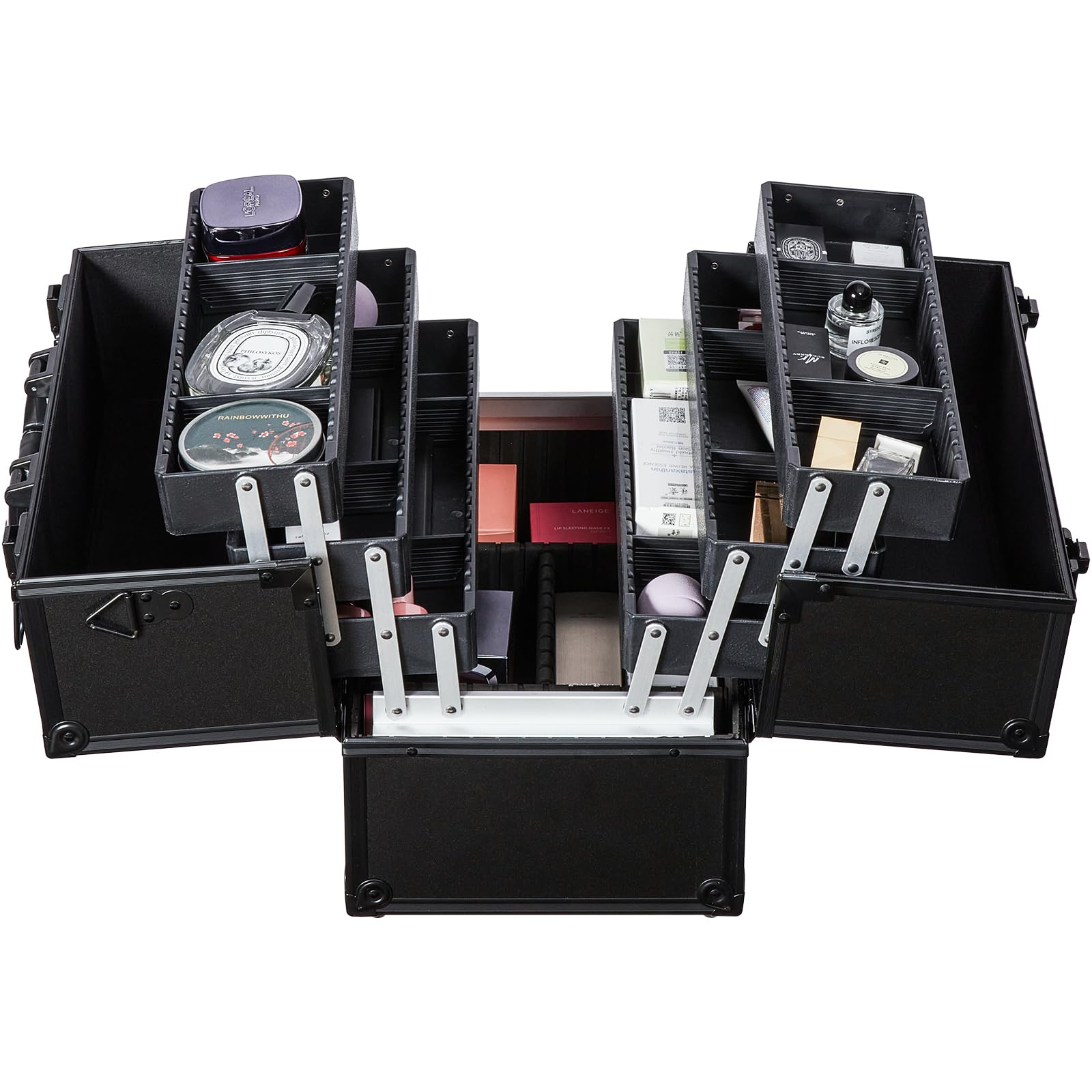 VEVOR Makeup Train Case Professional Makeup Storage Organizer Box Make Up Carrier for Women and Girls