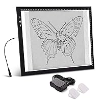 A3 Artist tracing Light Box Copy Table, 12V1A Adapter Power Dimmerable 6000 Lux Lock Button Artcraft Light Pad for Tatto Drawing, Sketching, Animation,Diamond Painting