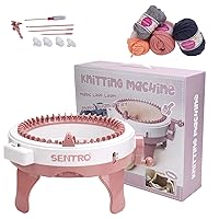 SENTRO Knitting Machine, Knitting Machine 48 Needle, Knitting Looms & Boards, Smart Loom with Row Counter Knitting Board Rotary Double Loom(48)