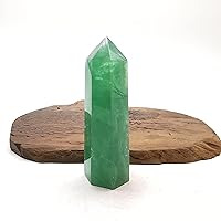 409g Natural Green Fluorite Crsytal Obelisk/Quartz Crystal Wand Tower Point Healing