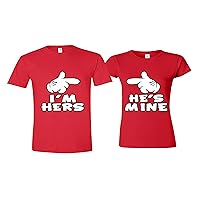 I'm Hers & He's Mine Couple T-Shirt - I'm Hers & He's Mine His Hers Matching Shirts (Priced 1 Shirt)