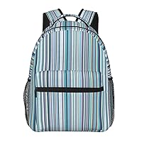 Vertical Stripes 16 Inch Laptop Backpack Lightweight Casual Backpack For Man Woman Laptop Travel Daypacks
