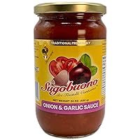 Suogobuono Sicilian Onion and Garlic Pasta Sauce Imported from Sicily Italy, All Natural, 24 oz