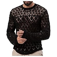 Sweater Men,Men's Crewneck Sweater Casual Soft Pullover Sweaters Classic Long Sleeve Knit Jumper Pullovers