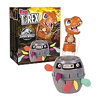 TOMY Pop Up Trex Classic Children's Action Game, Family & Preschool Kids Game, Jurassic World Games, Action Game for Children 4, 5, 6, 7, 8 Year Old Boys & Girls & Adults