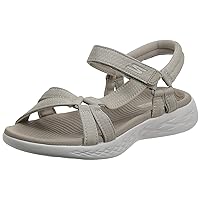 Skechers Performance Women's on-the-Go 600-Brilliancy Wide Sport Sandal,natural,5 W US