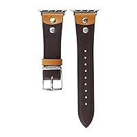 Pogsun Compatible Apple Watch Band Genuine Leather 49mm 45mm 44mm 42mm 41mm 40mm 38mm Genuine Leather Compatible Apple Watch Band Unisex Fall Winter Latest Replacement Strap for iWatch Series 8/7/6/5/4/3/2/1/SE/Ultra