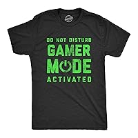 Mens Do Not Disturb Gamer Mode Activated T Shirt Funny Video Game Lover Tee for Guys