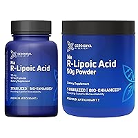 R-Lipoic Acid 115mg 90 Caps, Bio-Enhanced Na R-Lipoic Acid 50g Powder Bundle