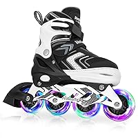 Nattork Adjustable Inline Skates for Kids Girls Boys with Full Light Up Wheels,Safe Durable Inline Skates,Outdoor Beginners Roller Skates for Girls Boys Youth,Birthday Gift