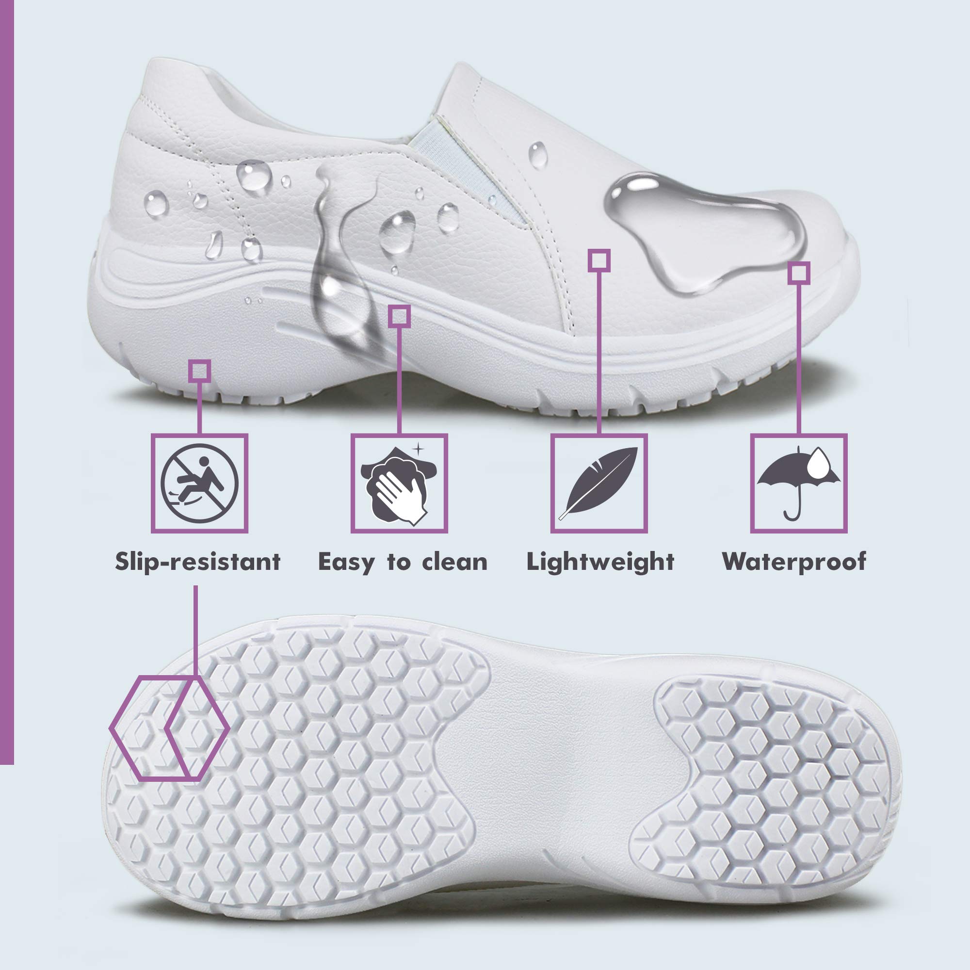 Hawkwell Women's Lightweight Comfort Slip Resistant Nursing Shoes