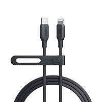 Anker USB-C to Lightning Cable, MFi Certified iPhone Charging, 6ft Phantom Black for iPhone 14/14pro/14pro Max/13/13 Pro/12/11/X/XS/XR/8 Plus - Fast Charging, Bio-Based (Charger Not Included)