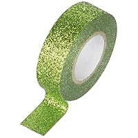 Best Creation GTS008 Glitter Tape, 15mm by 5m, Olive Green