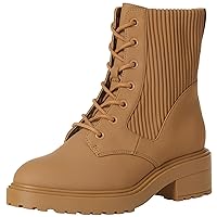Amazon Essentials Women's Rubberized Combat Boot with Chunky Outsole