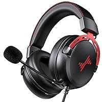 Gaming Headset for PS5 PS4 PC, Gaming Headphones with Noise Cancelling Mic, Wired Gamer Headsets for Computer Laptop Mac Nintendo NES Games