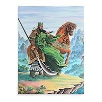 Religious Posters Guan Gong Office Home Dining Room Decorative Wall Art 4 Wall Art Paintings Canvas Wall Decor Home Decor Living Room Decor Aesthetic 12x16inch(30x40cm) Unframe-Style