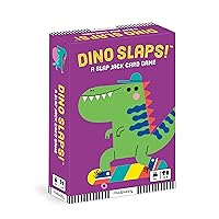 Mudpuppy Dino Slaps! – Prehistoric Version of Classic Kids Slap Jack Card Game with Wacky Illustrations of Dinosaurs for Children Ages 4 and Up, 2-4 Players