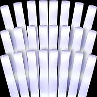 100 Pcs Glow LED Cheer Sticks Light up Glow Sticks Wedding Wand for Birthday Wedding Bridal Shower Raves Carnival Concert Glow in the Dark Party Favors Supplies(White)