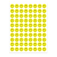 Hygloss Happy Smiley Face Yellow Dot Stickers for Arts and Crafts-Home and Classroom Activities-1/2 Inch Diameter-100 Sheets-8000, 8000 Count