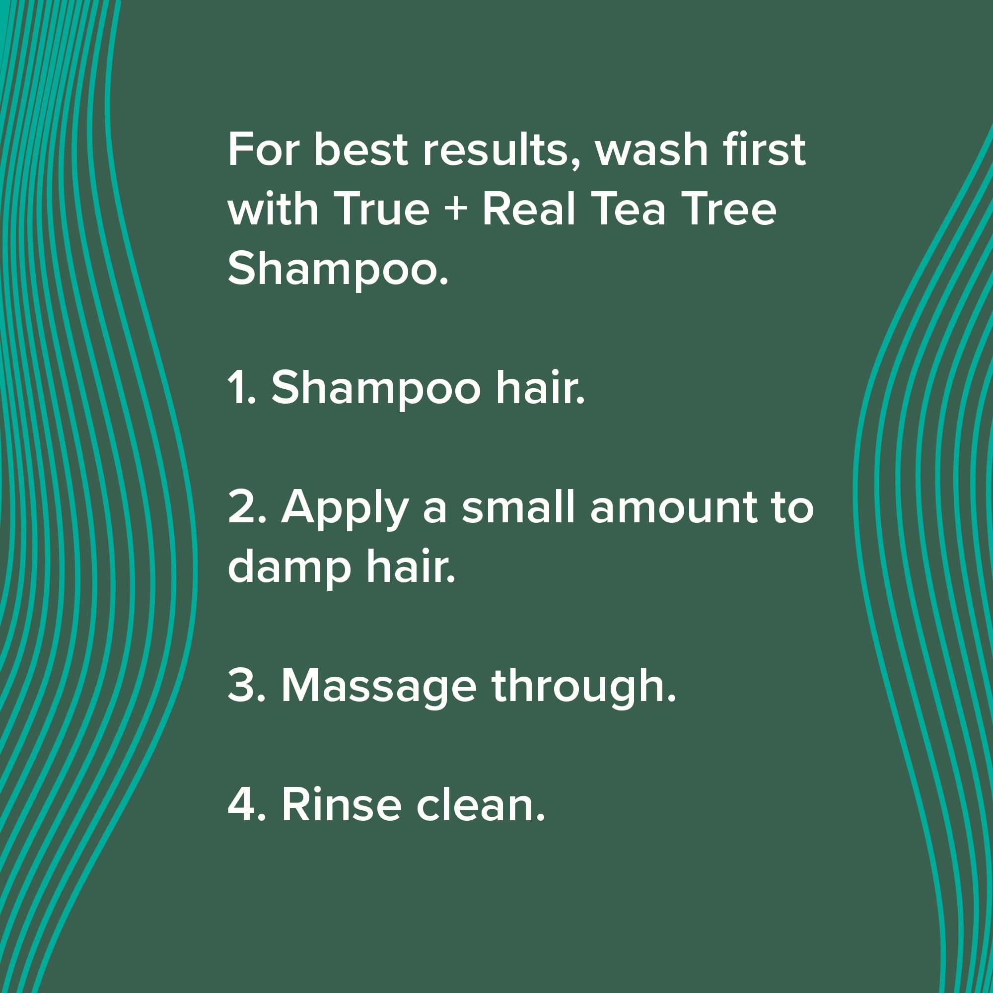 True+Real Tea Tree Conditioner, Moisturizing Formula, Hydrates, Soothes Scalp, Refreshing Mint Scent, For All Hair Types, 10.14 oz