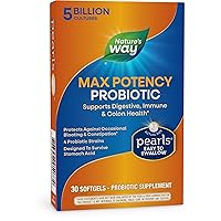 Nature's Way Probiotic Pearls Max Potency for Men and Women, Digestive and Immune Health Support* Supplement, 30 Softgels