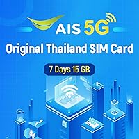 Thailand AIS SIM Card 7 Days 15 GB, Plug-and-Play, 30 Min Local Calls & AIS Unlimited Intranet Calls, 5G High-Speed Communication Network
