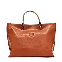 IL BISONTE Leather Handbag Tote Bag [CA124 CARAMEL] BTH022 PV0001 CA124 CARAMEL [Parallel import goods]