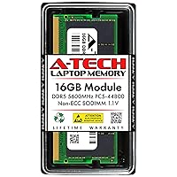 A-Tech 16GB DDR5 5600MHz PC5-44800 CL46 SODIMM 1.1V Non-ECC Unbuffered SO-DIMM 262-Pin Laptop RAM Memory Upgrade Module