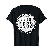 40 Year Old Gifts Vintage 1983 Limited Edition 40th Birthday T-Shirt
