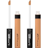 Maybelline Fit Me Liquid Concealer Makeup, Natural Coverage, Lightweight, Conceals, Covers Oil-Free, Caramel, 1 Count (Pack of 2)