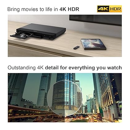 Sony DVD/Blue Ray Players for TV with HDMI, Our 4k Smart DVD Player with WiFi is Great for Streaming & Home Theater. DVD Blu Ray Player Includes Official Sony DVD Player Remote, HDMI Cable & Cloth
