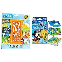 Hoyle 6 in 1 Kids Playing Cards Multi Game Pack, 6 Fun Games in 1 (Ages 3+) | Ravensburger World of Disney Eye Found It Card Game