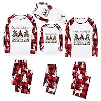 Family Matching Pajama Set Christmas Long Sleeve Sleepwear Gnomes Print Nightwear Xmas Soft Pjs Lounge Sets Jammies