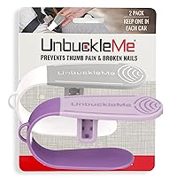 UnbuckleMe Car Seat Buckle Release Tool - Gray & Purple 2 Pack - Buy one for Each Car or Give One to a Friend