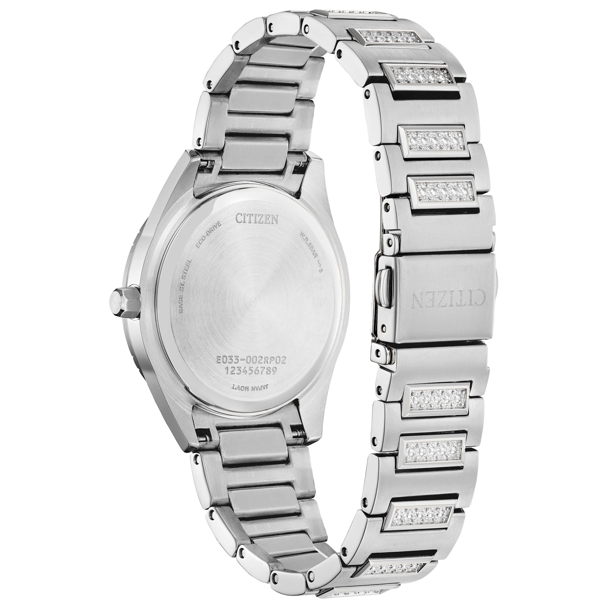 Citizen Eco-Drive Silhouette Crystal Stainless Steel Bracelet Watch | 34mm | EM1020-57L