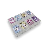 Sanrio Characters Die-Cut Medicine Supplement Portable Accessories Case Travel with 8 Subdivision lid (Mix)