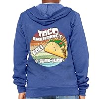 Taco Emergency Call 9 Juan Juan Kids' Full-Zip Hoodie - Illustration Hooded Sweatshirt - Cool Kids' Hoodie