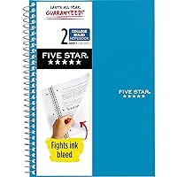 Spiral Notebook, 2 Subject, College Ruled Paper, 100 sheets, 9-1/2