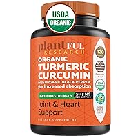 Organic Turmeric Supplement with Black Pepper Highest Potency USDA Certified [Non-GMO Organic Curcumin 2115mg] Antioxidant Joint & Immune Support 120 Tablets