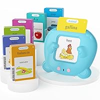 Spanish & English Talking Flash Cards for Toddlers 2-6 Years Old Boys and Girls, 510 Sight Words Bilingual, Autism Sensory Toys, Learning Educational Montessori Speech Therapy Toys for Kids Gifts