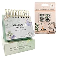 MESMOS Laptop Camera Cover Slide Cute Plants with Mindfulness Self Care Daily Calendar