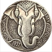 Elephant Elephant King Commemorative Coin American Morgan Hobo Retro Coin Elephant King Coin Gift Souvenir