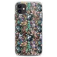 TPU Case Compatible for iPhone 14 Pro Flexible Soft Dryad Nymph Design Silicone Selkie Clear Lightweight Slim fit Print Fantasy Irish Folklore