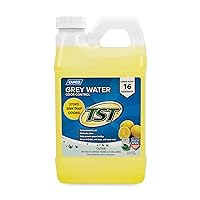 Camco TST Camper / RV Grey Water Odor Control - Removes Grease Buildup in Gray Water Tank, Sink & Shower Drains - 4oz Treats 40-Gal Holding Tank - Safe Septic Tank Treatment - Lemon, 64 oz (40256)